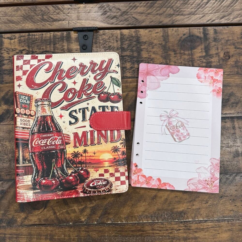 Coca Cola A5 Binder with matching printed paper
